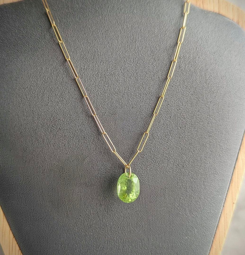 K18 カシミール ペリドット 4.65ct ネックレスチャーム