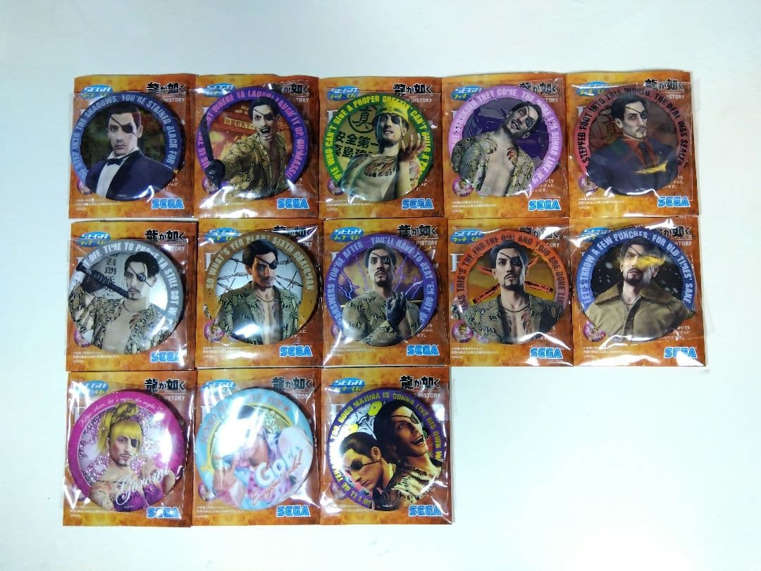 龍が如く　真島吾朗HISTORY　コレクション缶バッジ全13種　コンプリート