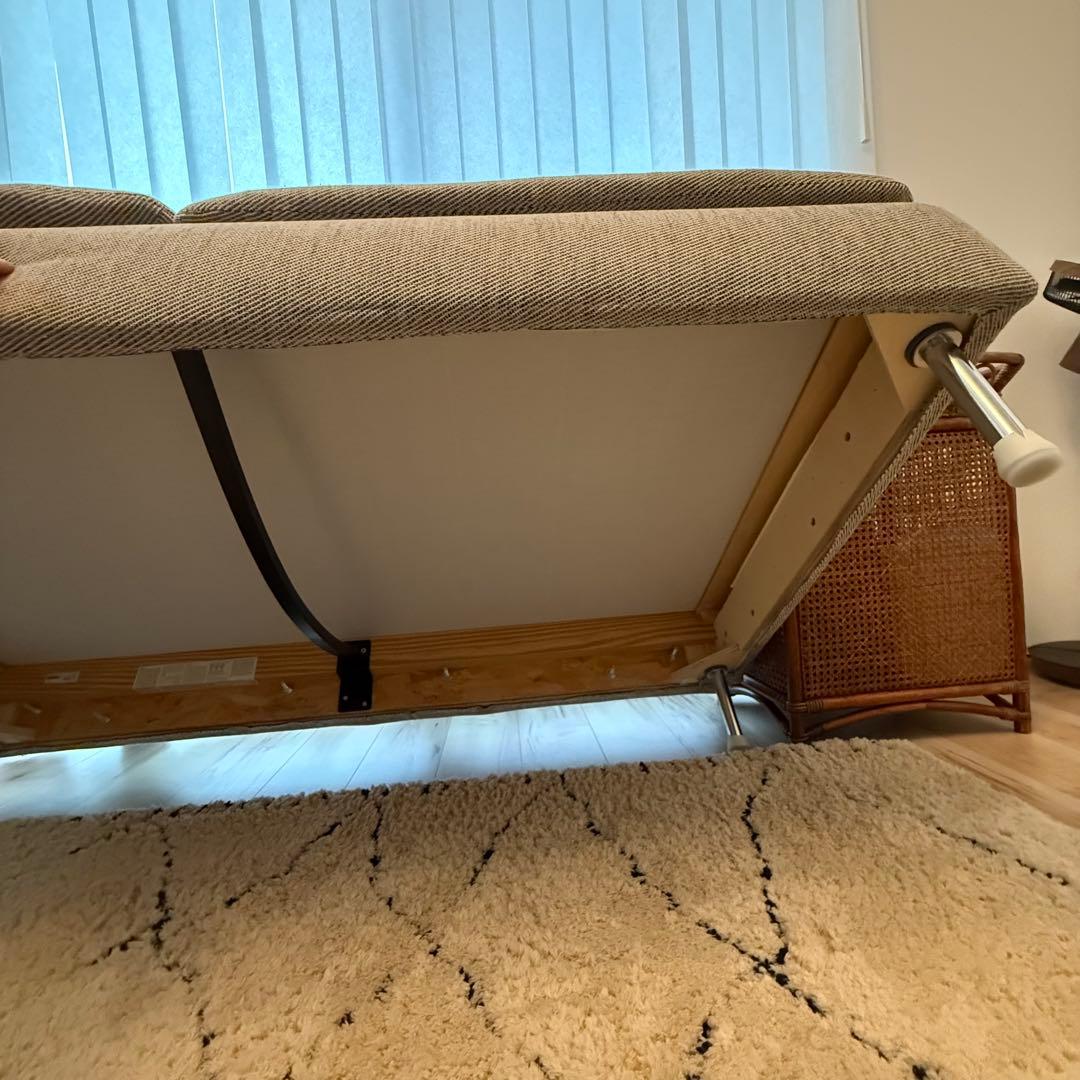 ソーデルハムン 3人掛けコンパクトソファ「ヴィーアルプベージュ/ブラウン」