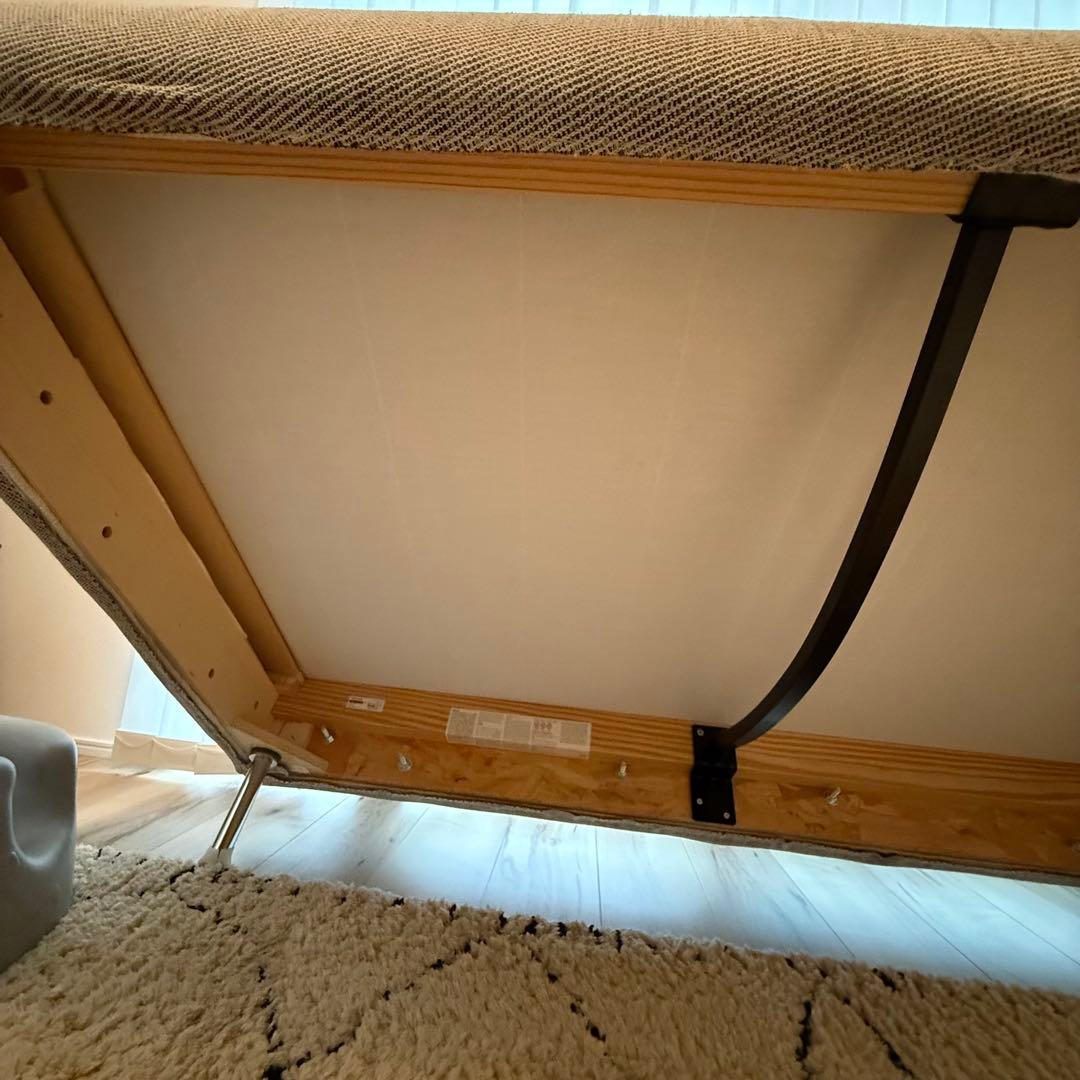 ソーデルハムン 3人掛けコンパクトソファ「ヴィーアルプベージュ/ブラウン」