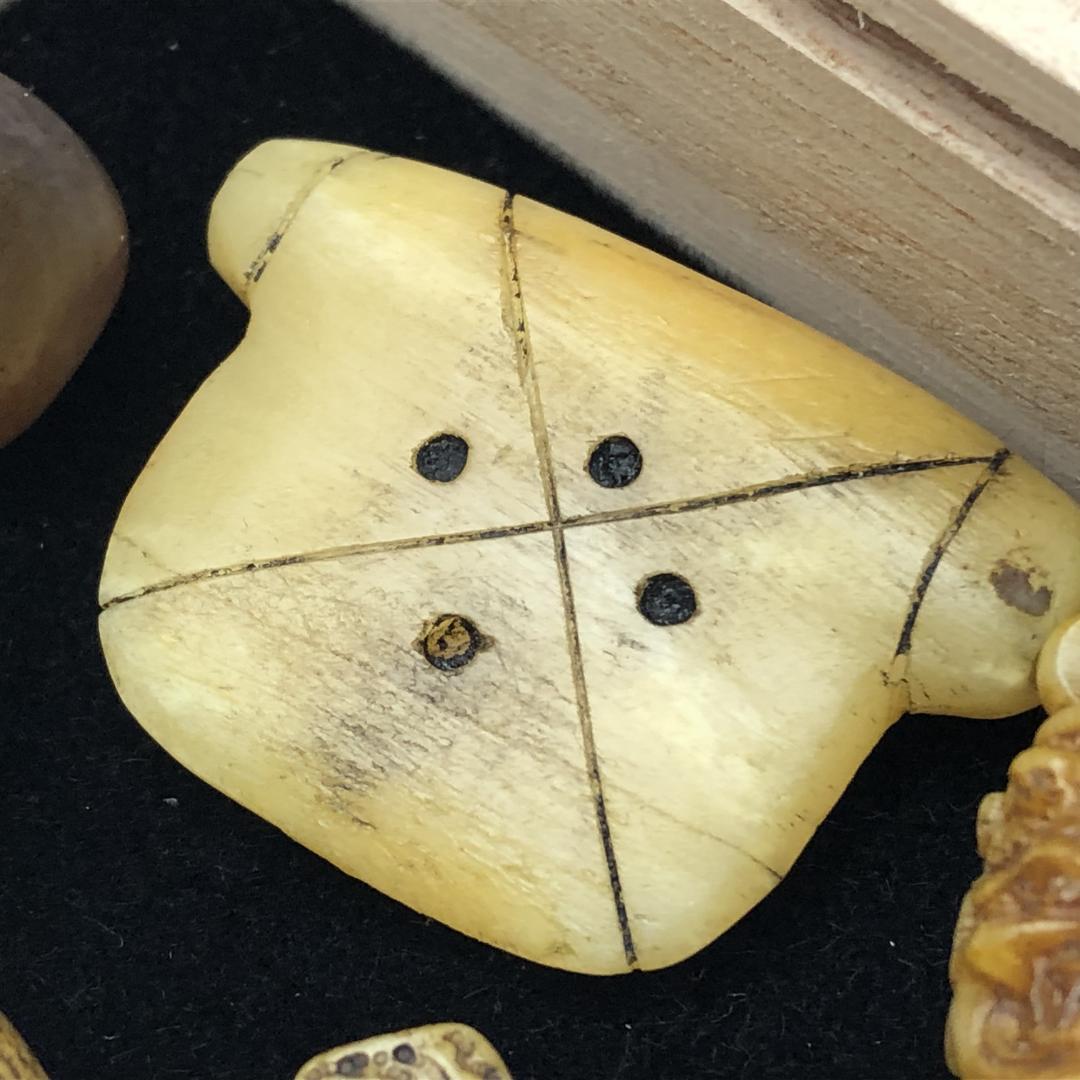 呪物　チベット天珠・カパラ・頭蓋骨モチーフ　根付　クマントーン　プラクルアン