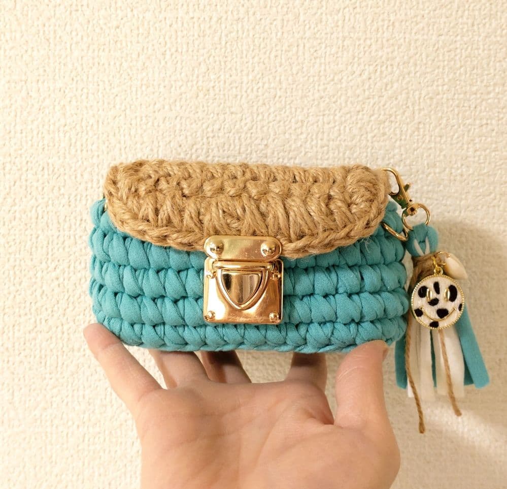 コットンコードバッグ iQOSポーチ　ズパゲッティポーチ