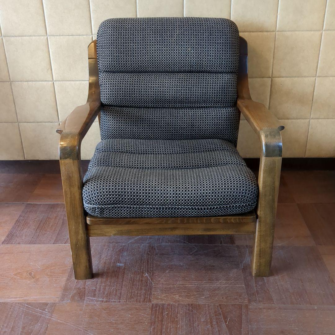 愛知県引取限定　オールドカリモク　ワッフルソファ　Karimoku　カリモク家具