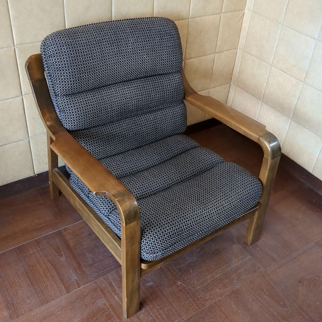 愛知県引取限定　オールドカリモク　ワッフルソファ　Karimoku　カリモク家具