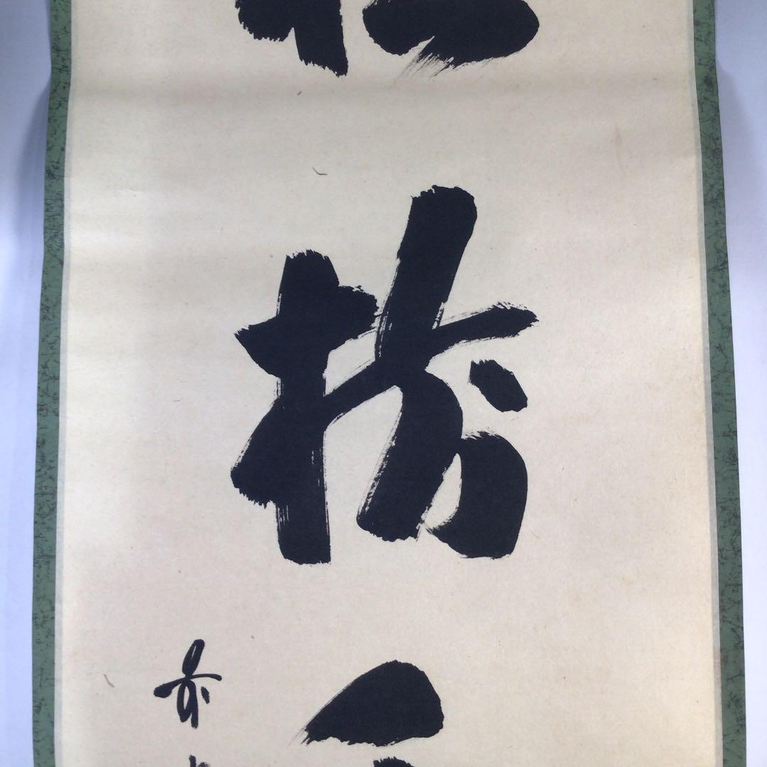 Ｃ４２０　掛軸　大徳寺　藤井誡堂　『松樹千年翠』　共箱　『真作』　肉筆　一行書