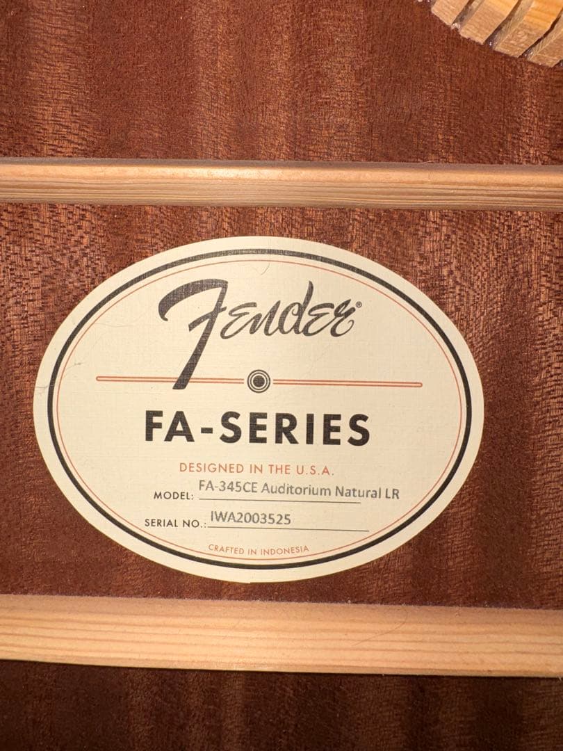 【美品引き取り限定】Fender FA-SERIES345アコースティックギター