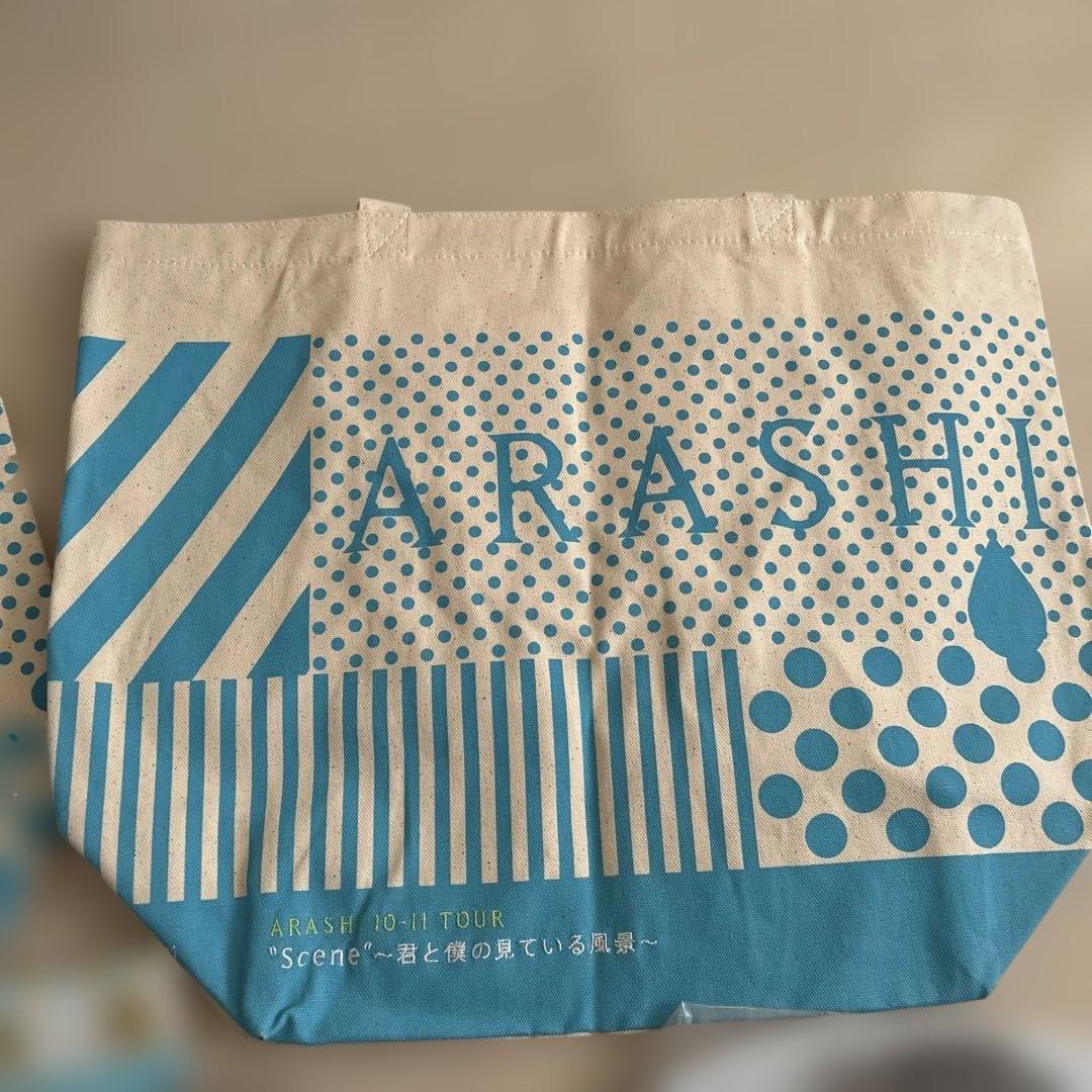 ARASHI うちわ 3点セット トートバッグ2枚＆バッジ付き
