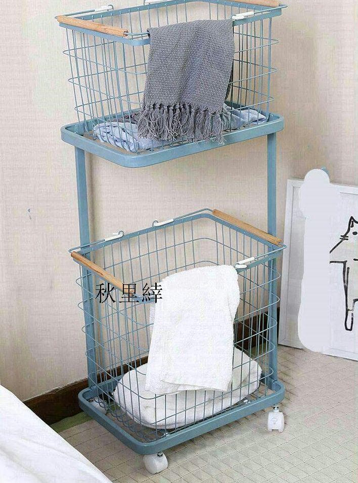 【大人気】 多機能汚れた衣類収納バスケット ブルー