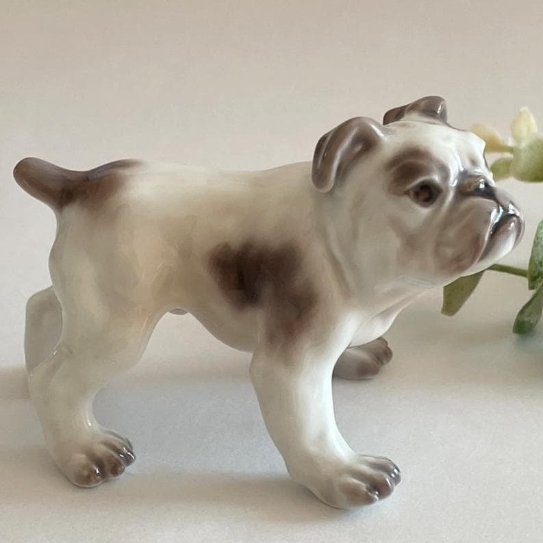 デンマーク製 ダール イェンセン 犬 ブルドッグ フィギュリン デンマーク製