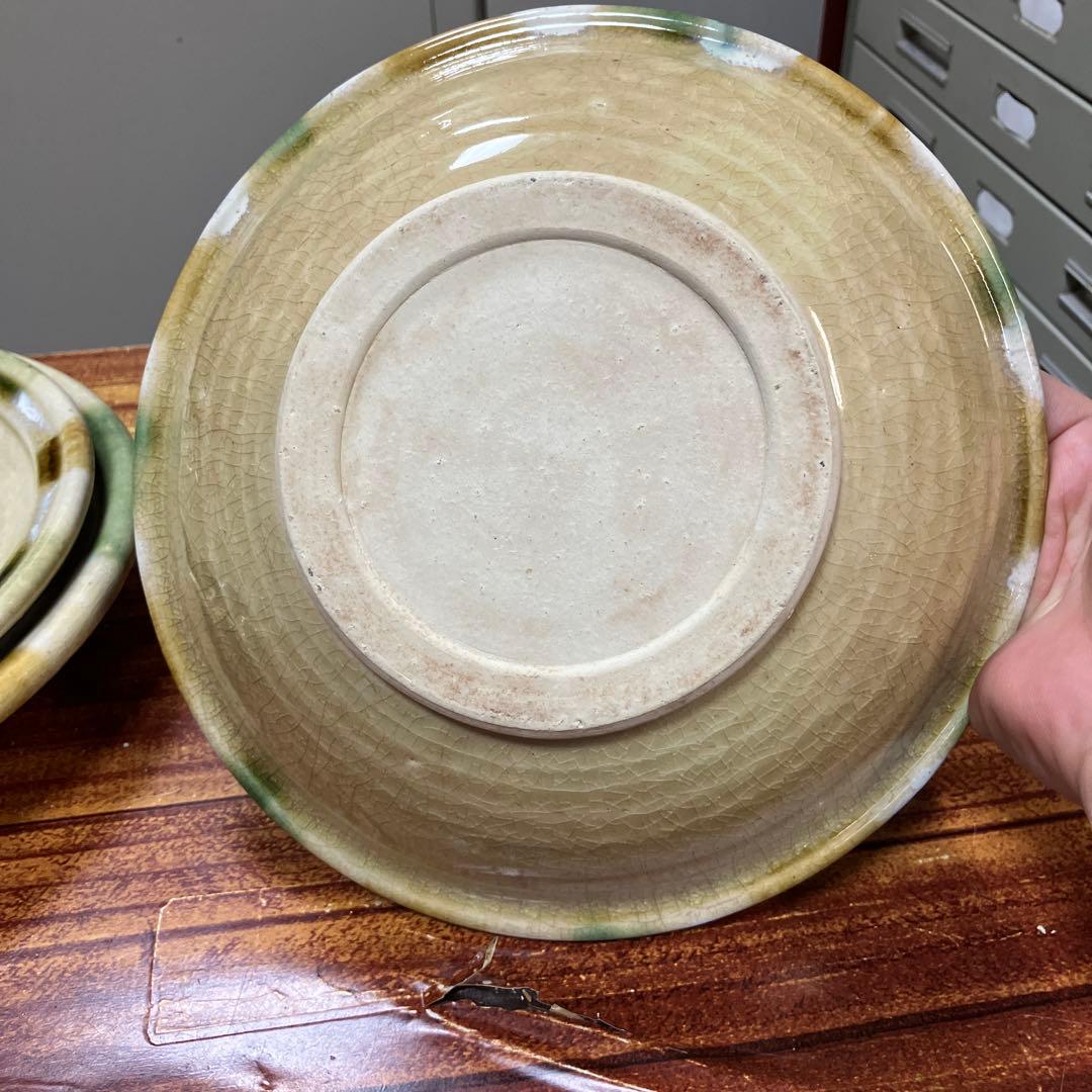 瀬戸本業窯　三彩鉢　3点