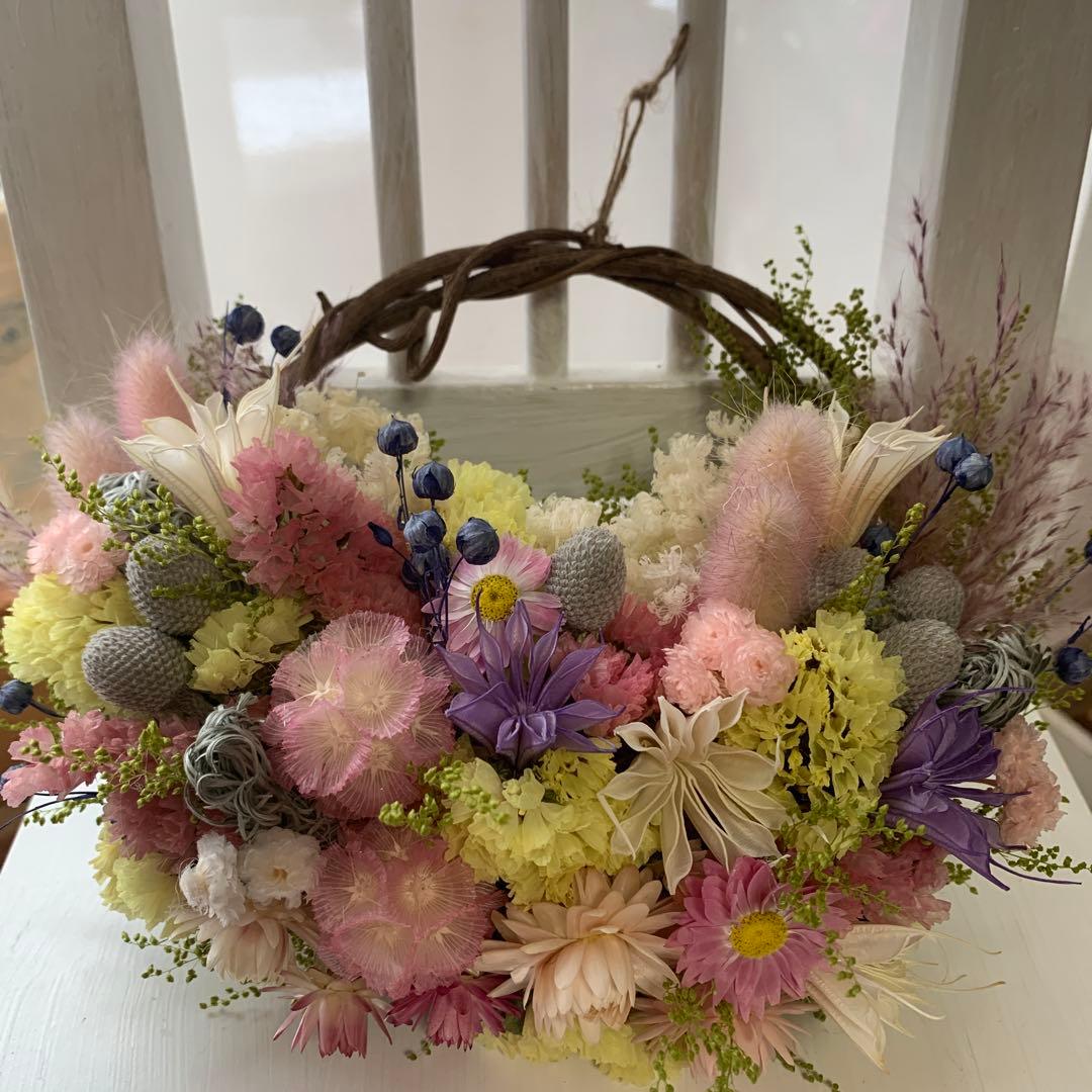 ドライフラワーリース♡春の彩り