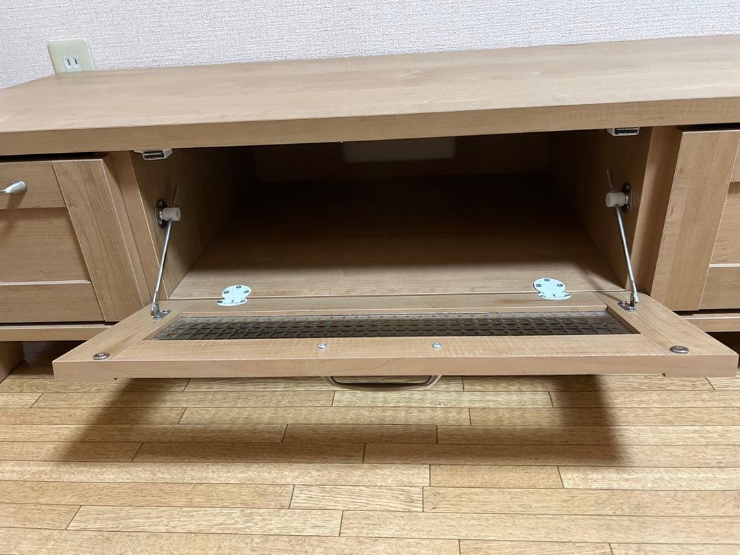 ナチュラルウッド テレビ台 引き出し付き
