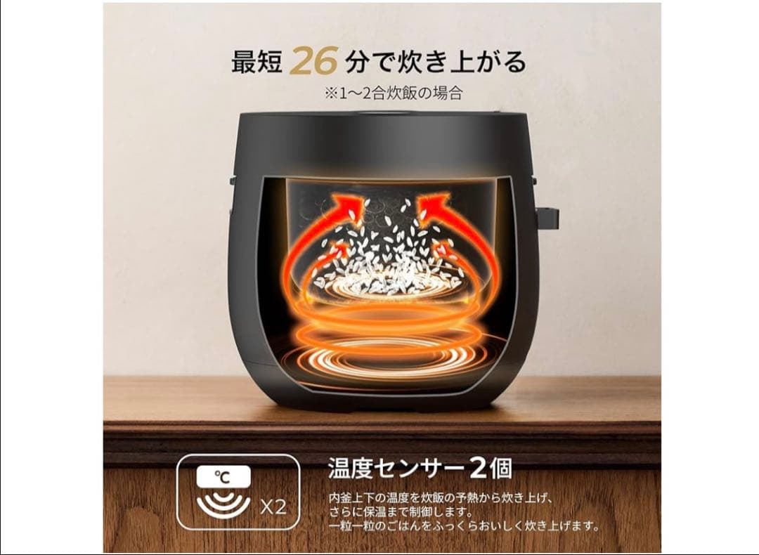 エペイオス Epeios 炊飯器 マイコン式 3合炊き 低温調理