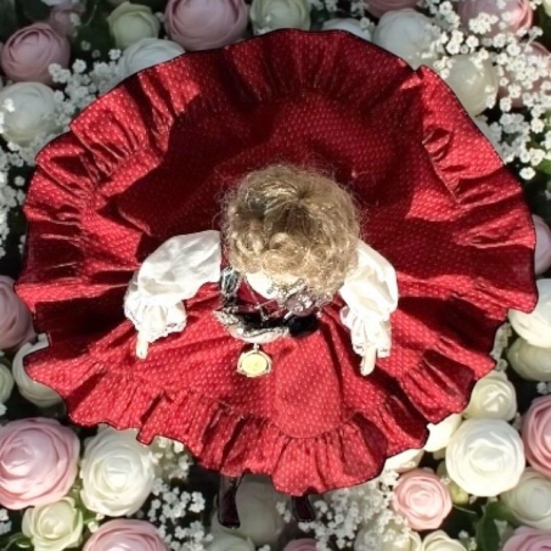 ビスクドール 赤ずきん 若月まり子 作家 作品 ドールスタンド付き シェルカメオ