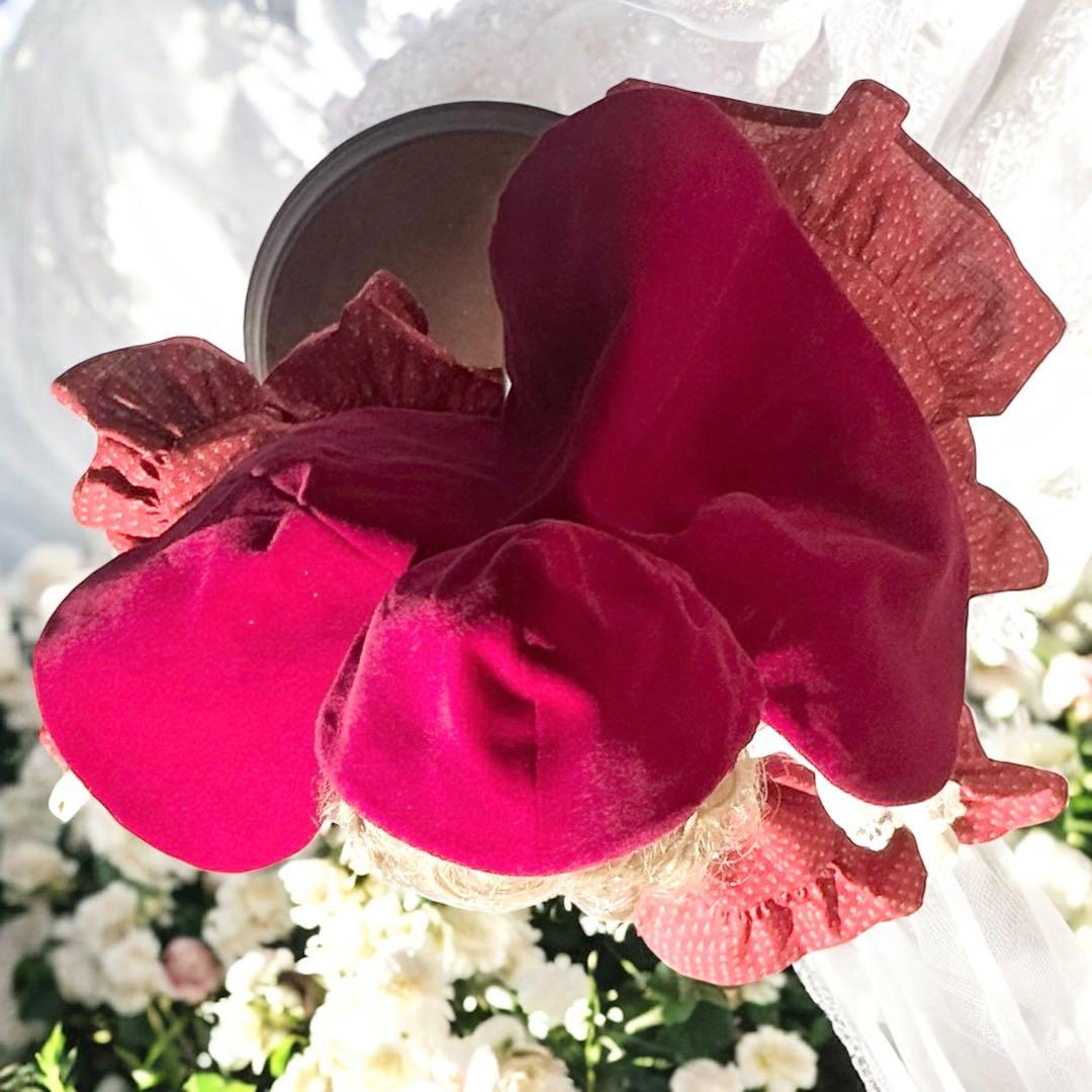 ビスクドール 赤ずきん 若月まり子 作家 作品 ドールスタンド付き シェルカメオ