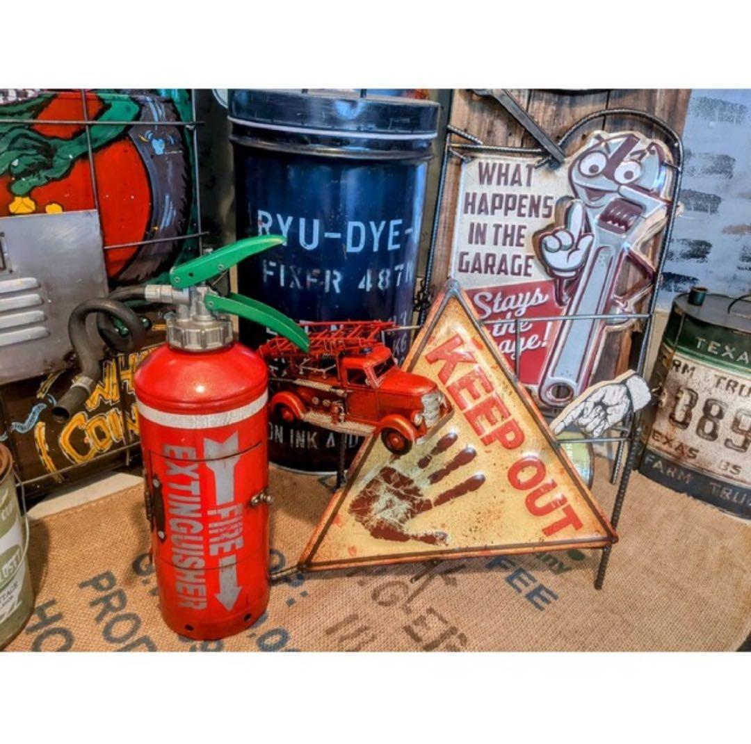 アメリカン ディスプレイスタンド 一体型 サインボード 消火器 消防車模型