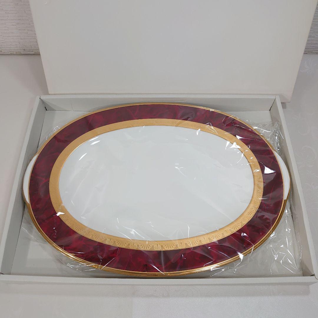 未使用◆Noritake ヘミングウェイ オーバルプレート 37×27cm