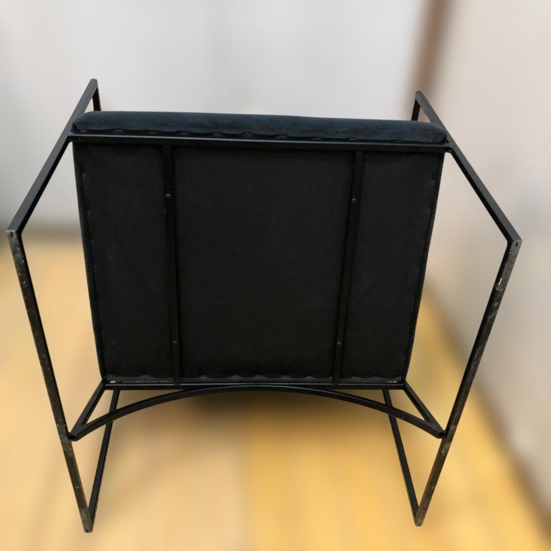 木肘チェア ソファ 北欧風 モダン インテリア ベロア調 88269-1