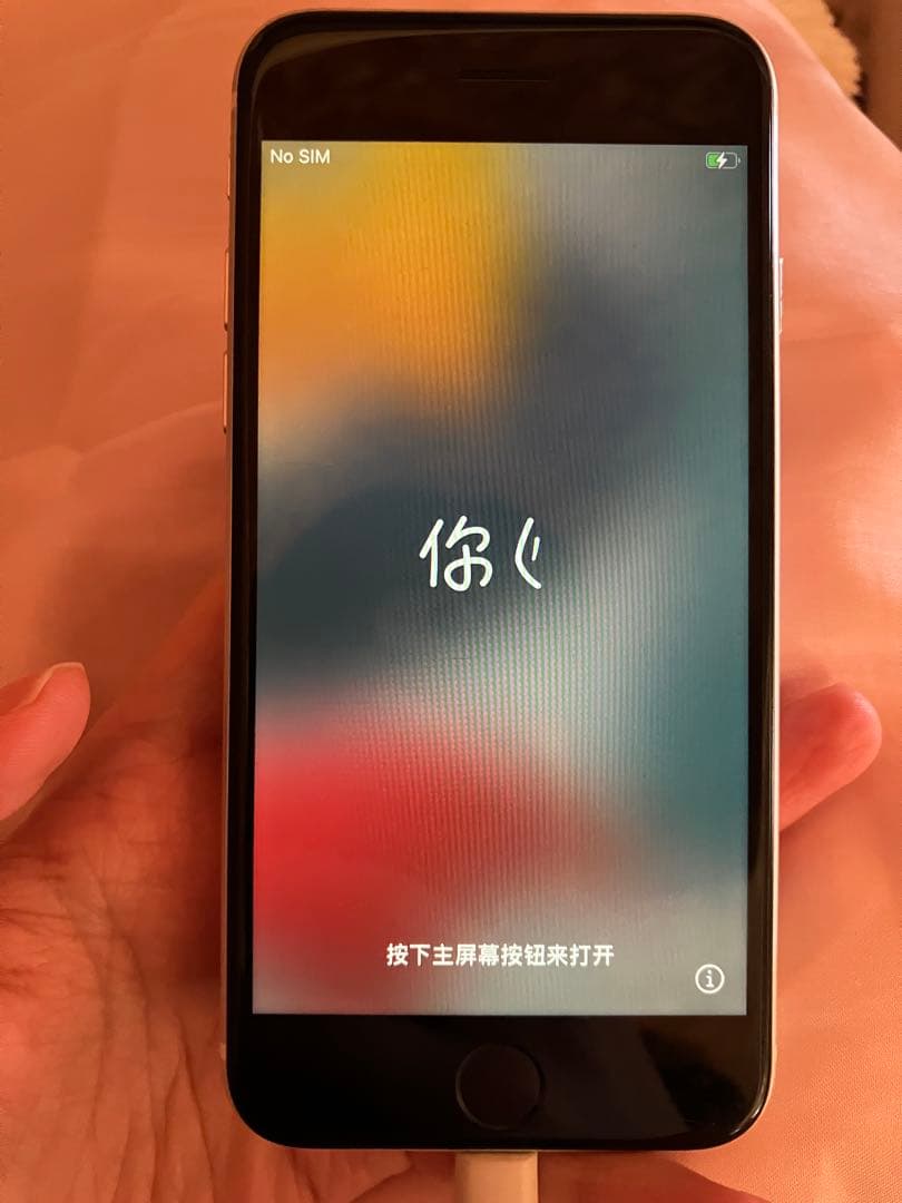 【ジャンク】iPhoneSE2 64GB 背面割れ　液晶不具合有
