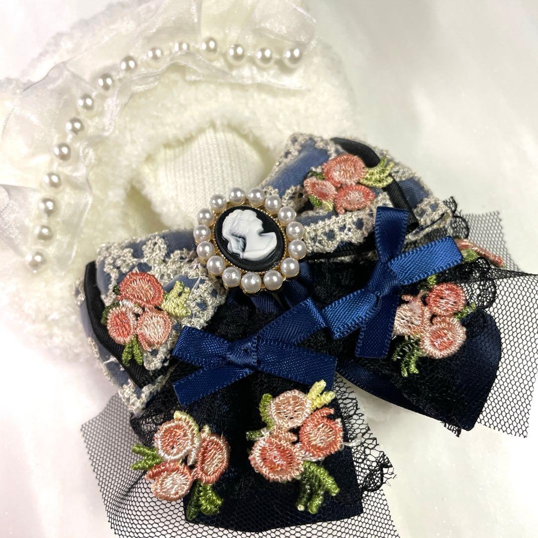 【25-37.38】ぬい服ちびぐるみ12センチリボンおしゃぶりハートヘッドドレス