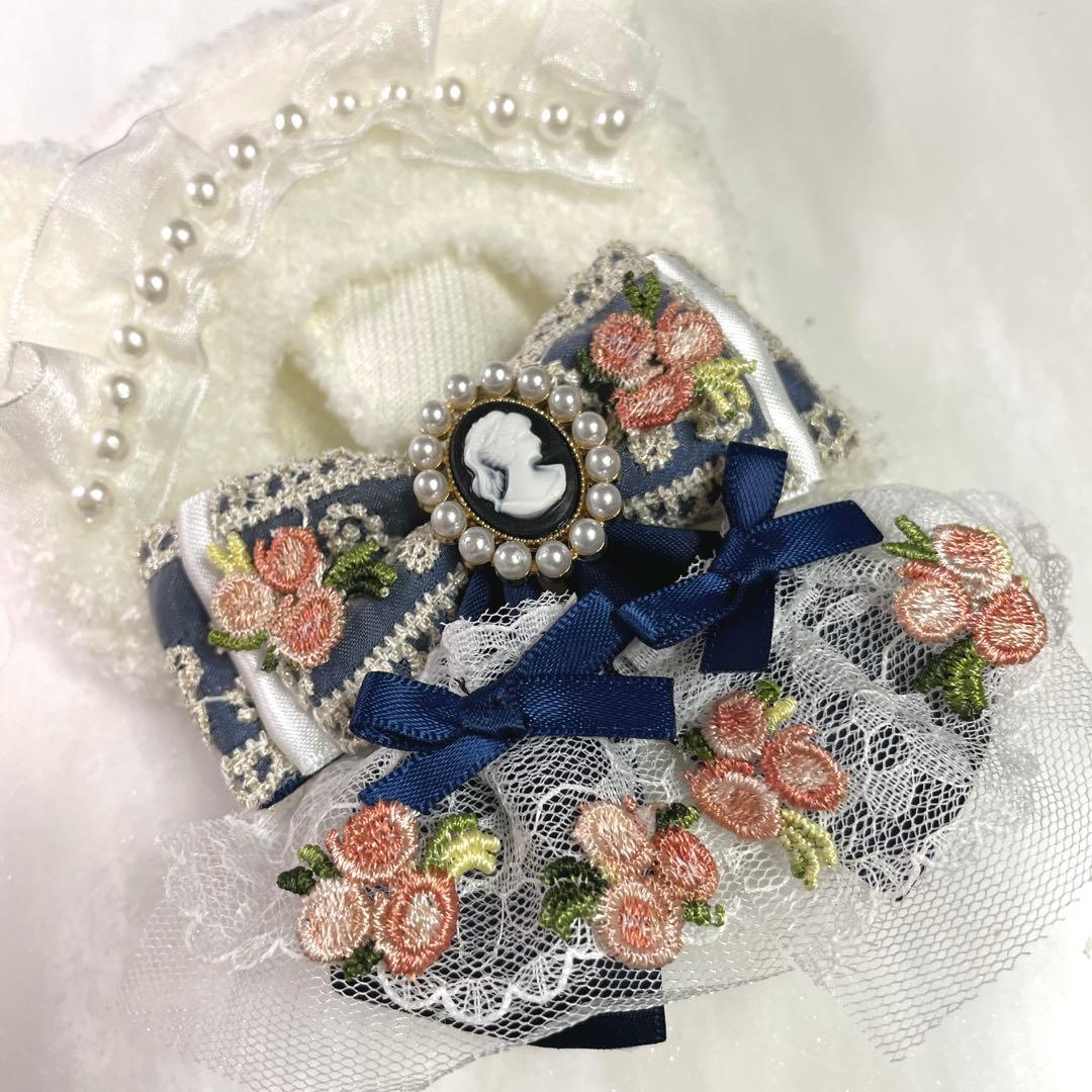 【25-37.38】ぬい服ちびぐるみ12センチリボンおしゃぶりハートヘッドドレス