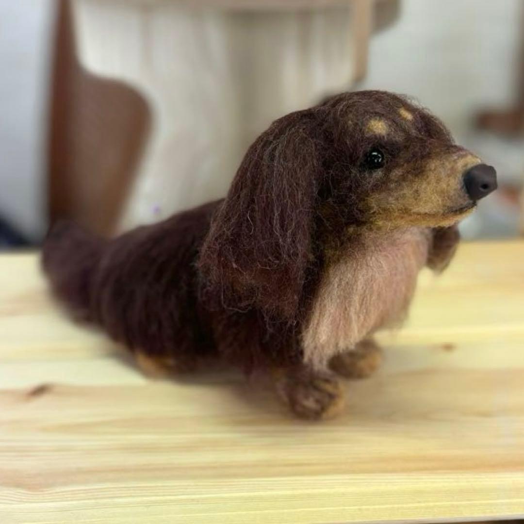 羊毛フェルト犬 ダックスちゃん❣️