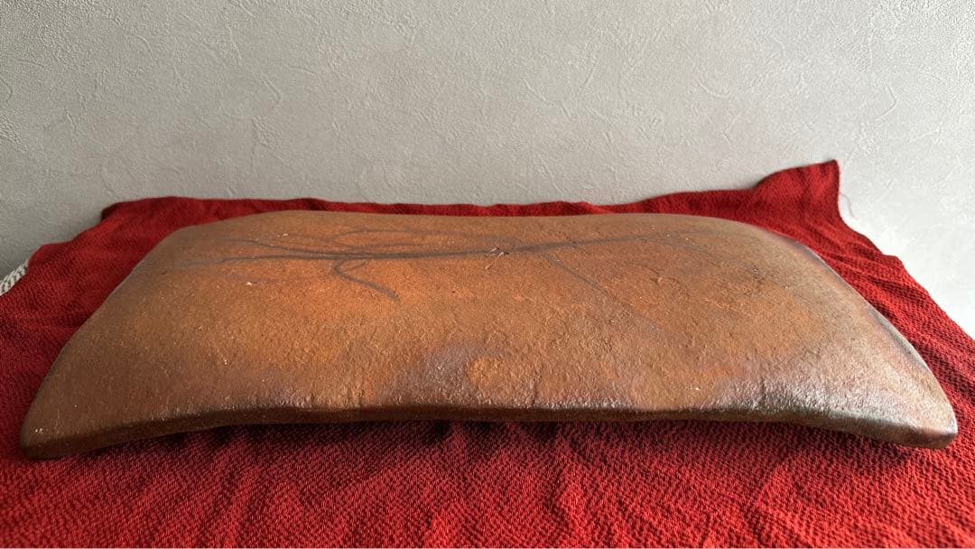 脇本博之 備前 牡丹餅 緋襷 皿