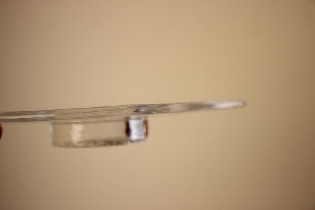 未使用　Sghr　スガハラ　菅原工芸硝子　リップルプレート　２４cm　クリア