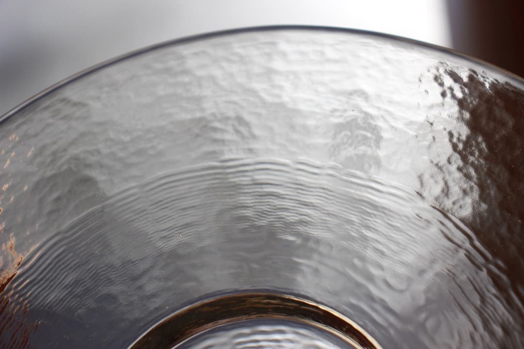 未使用　Sghr　スガハラ　菅原工芸硝子　リップルプレート　２４cm　クリア