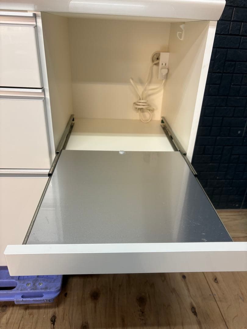 キッチンカウンター 100cm 引き出し 食器棚 ロータイプ 収納