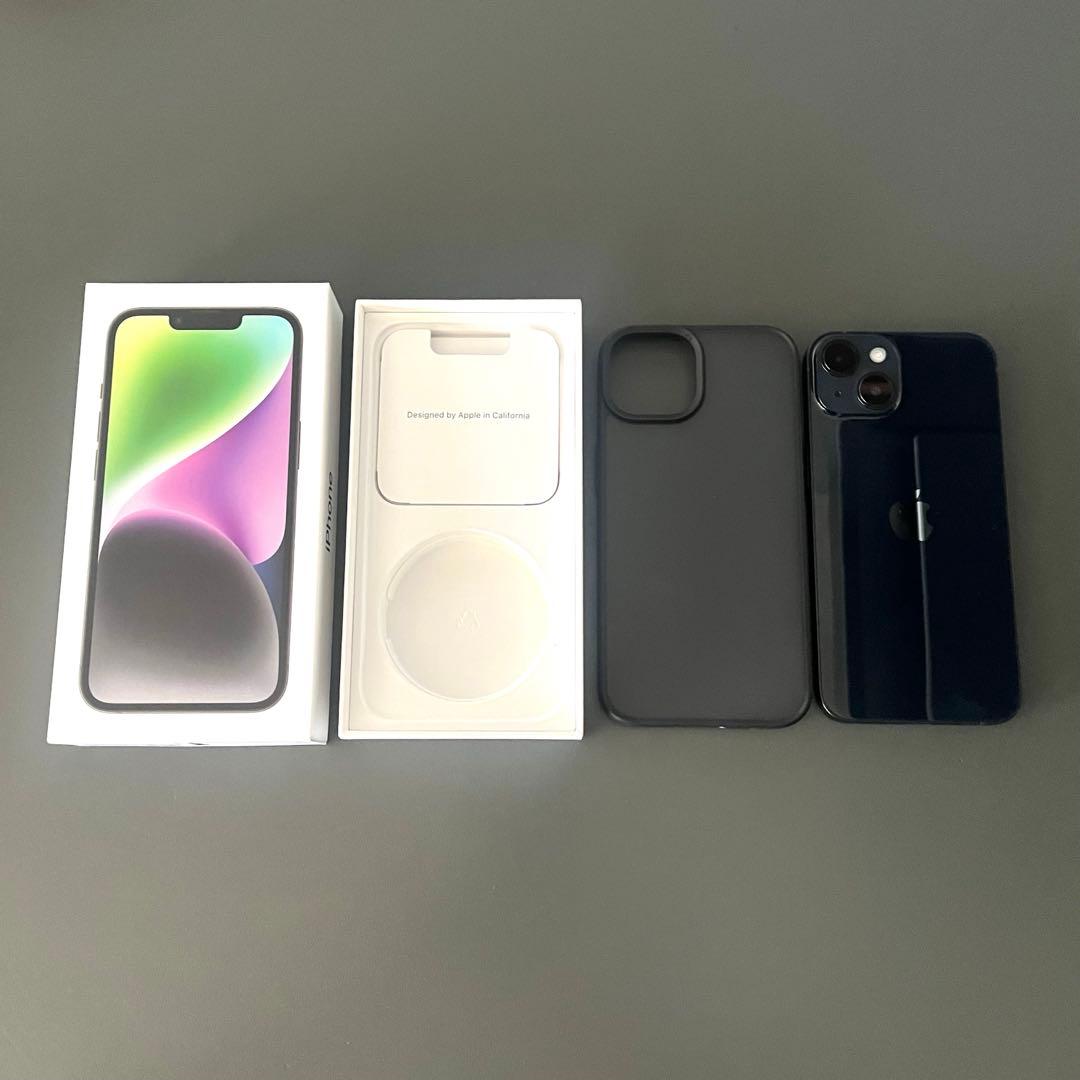 【さあ☺︎】iPhone14128GB SIMフリーミッドナイト カバー