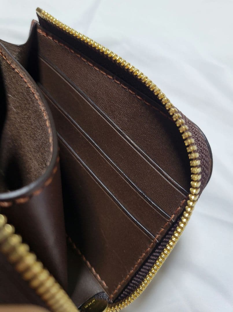 L字ファスナー財布　レザークラフト　ミニ財布　小銭入れ　ハンドメイド