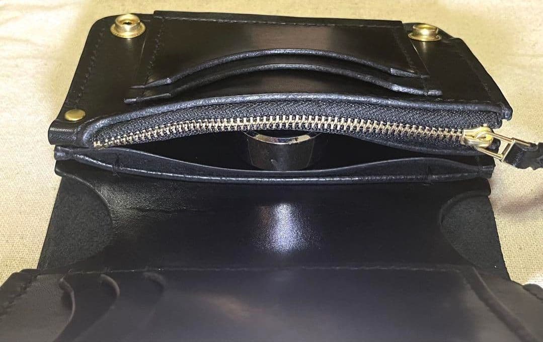 ミドルトラッカーウォレット 札入れ有 ハンドメイド 国産レザー