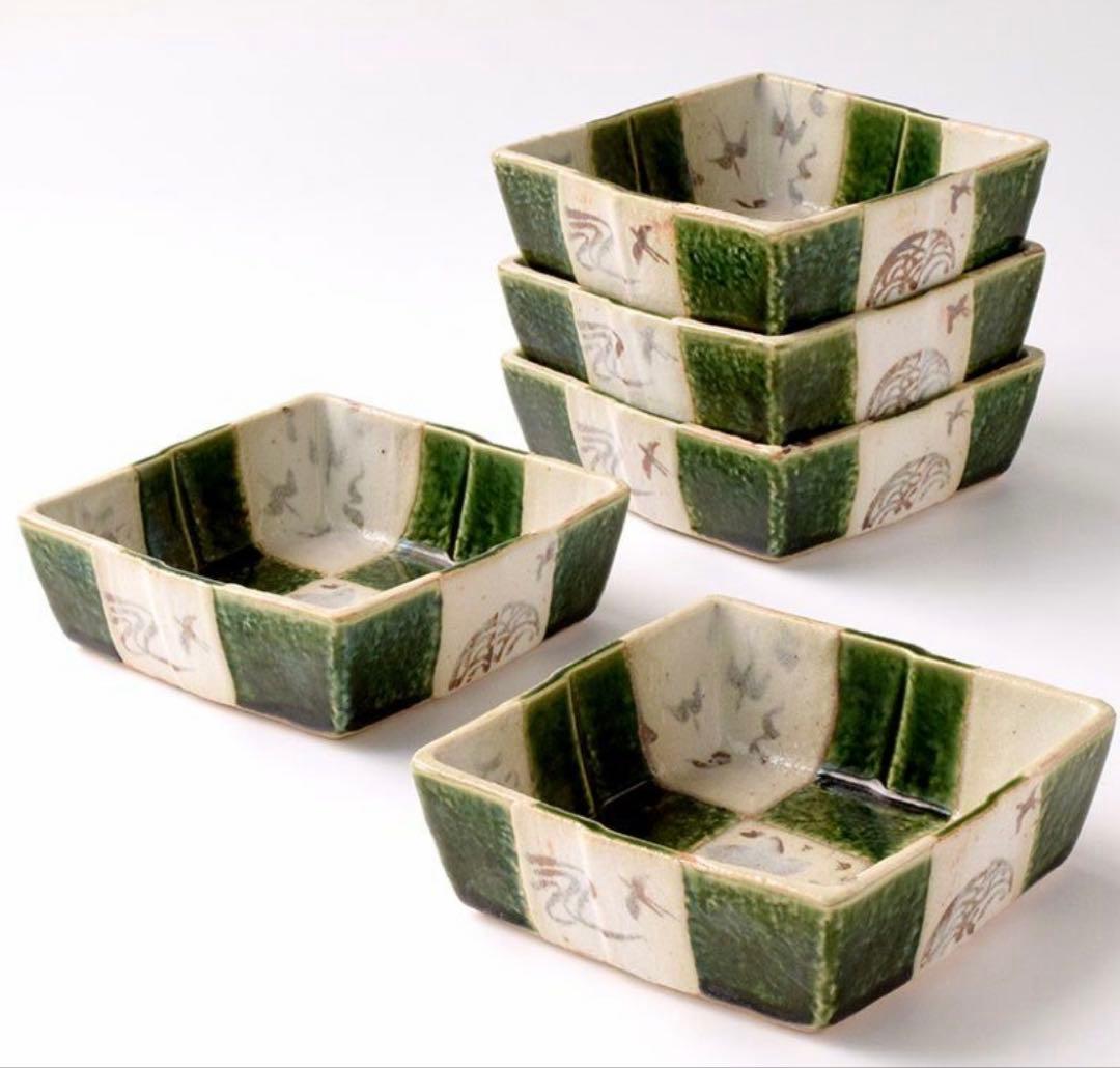 ⭐︎市松 小鉢 5個 陶器　希少
