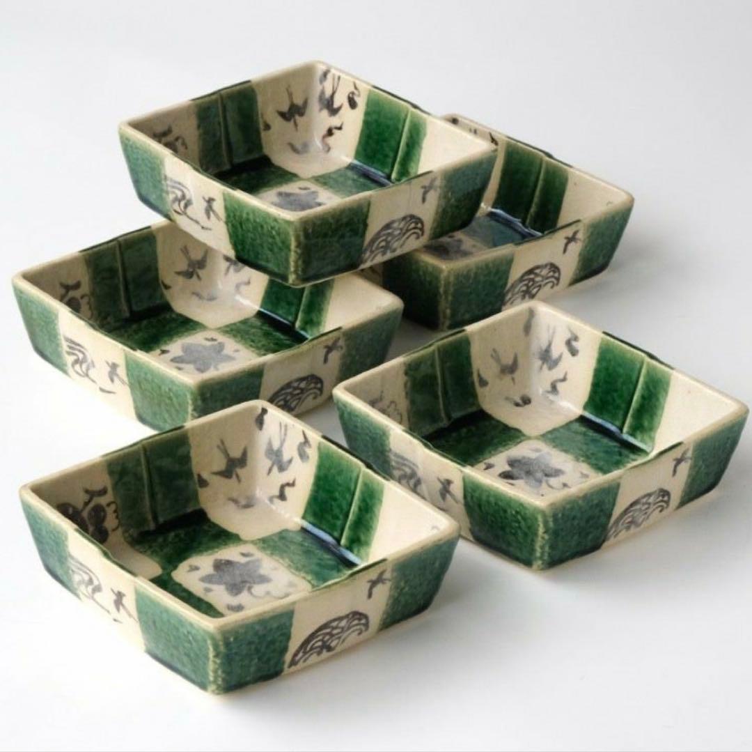 ⭐︎市松 小鉢 5個 陶器　希少