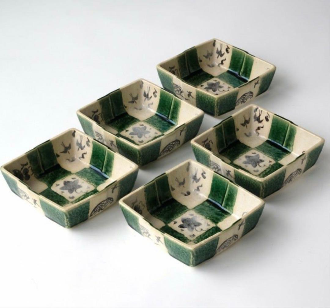 ⭐︎市松 小鉢 5個 陶器　希少