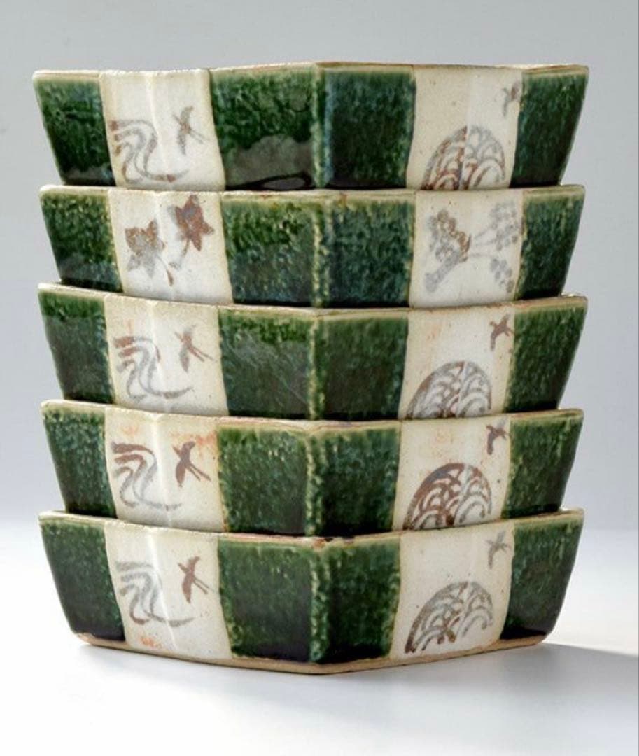 ⭐︎市松 小鉢 5個 陶器　希少