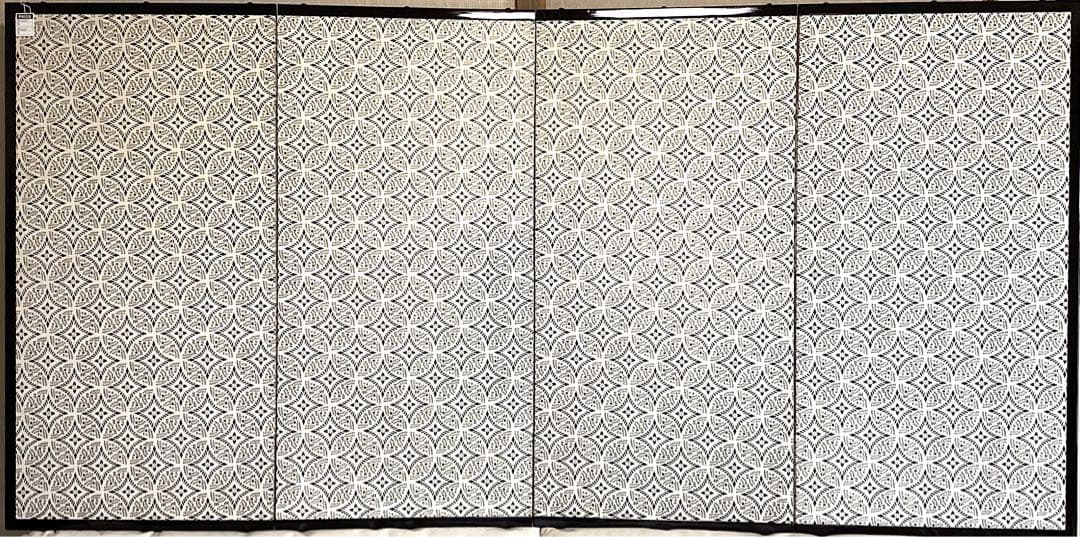 壁掛け屏風　日本画　紙本彩色　『鹿』