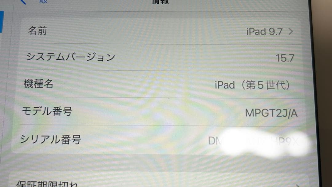 （美品）iPad 9.7インチ 第5世代 Gold 32GB WiFiモデル