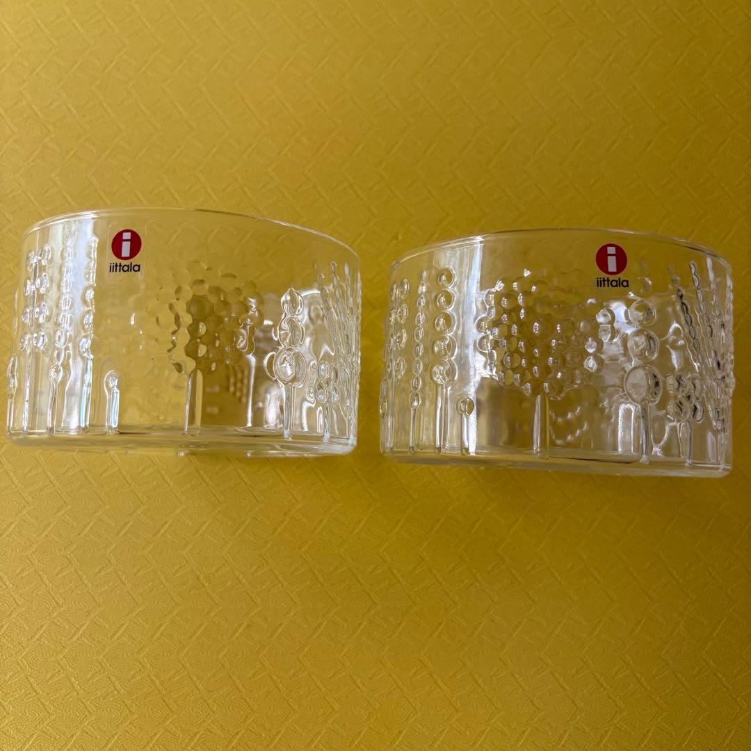 未使用　イッタラ　フローラ　クリア10cmボウル　ペア　 元箱付き