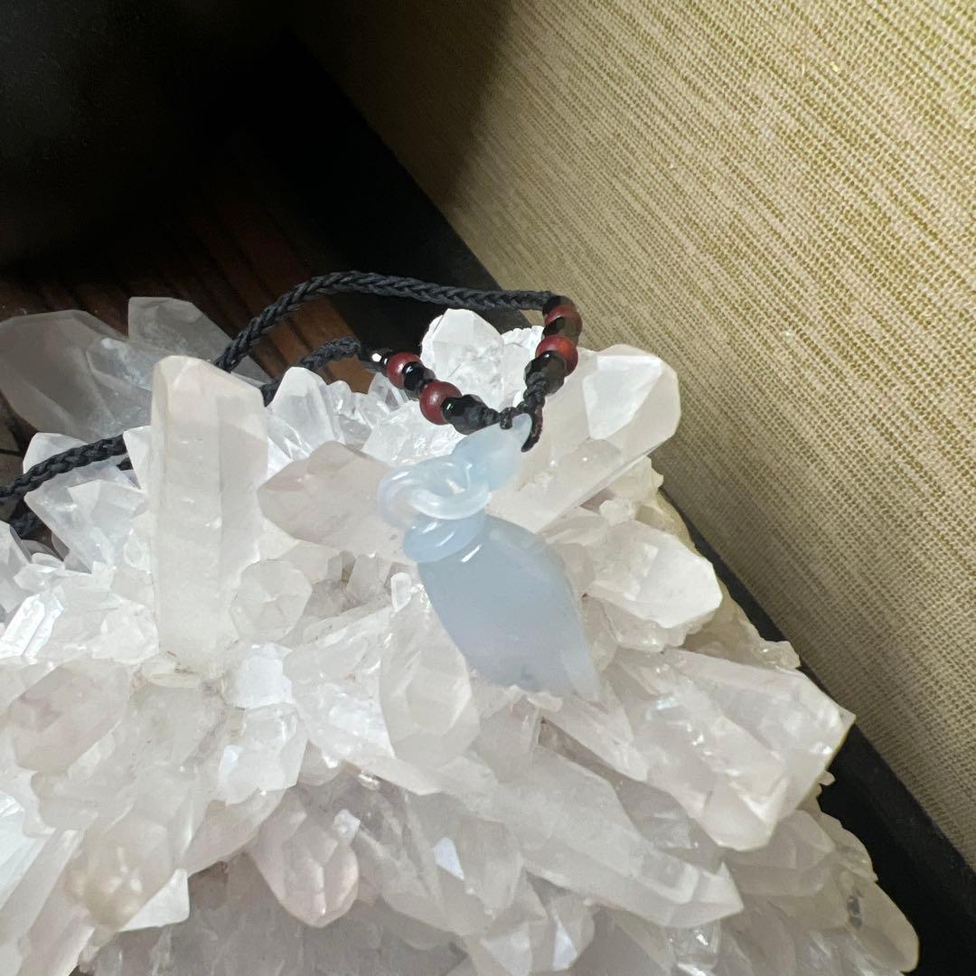 本翡翠、氷種、花柄レア、精工護主ネックレス
