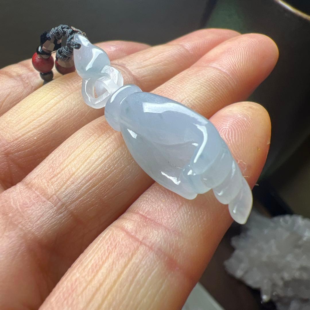 本翡翠、氷種、花柄レア、精工護主ネックレス