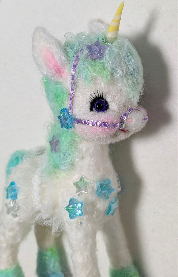 アーティストベア　作家　羊毛フェルト　ユニコーン　アートドール