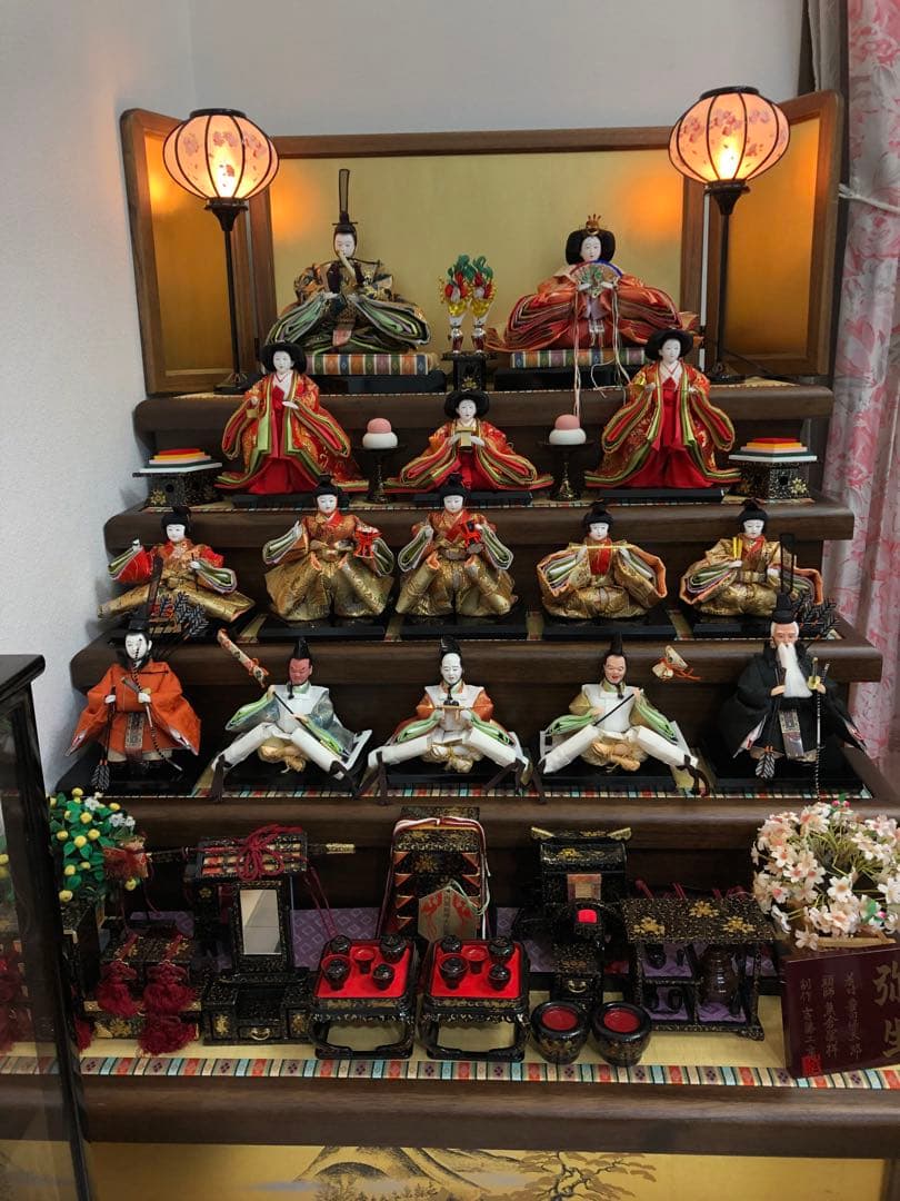 雛飾り　雛人形　お雛祭り　5段飾り　コンパクト　桃の節句