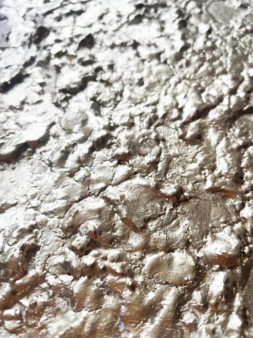 金のテクスチャーアート　アートパネル　絵画　抽象画　インテリア　北欧　白