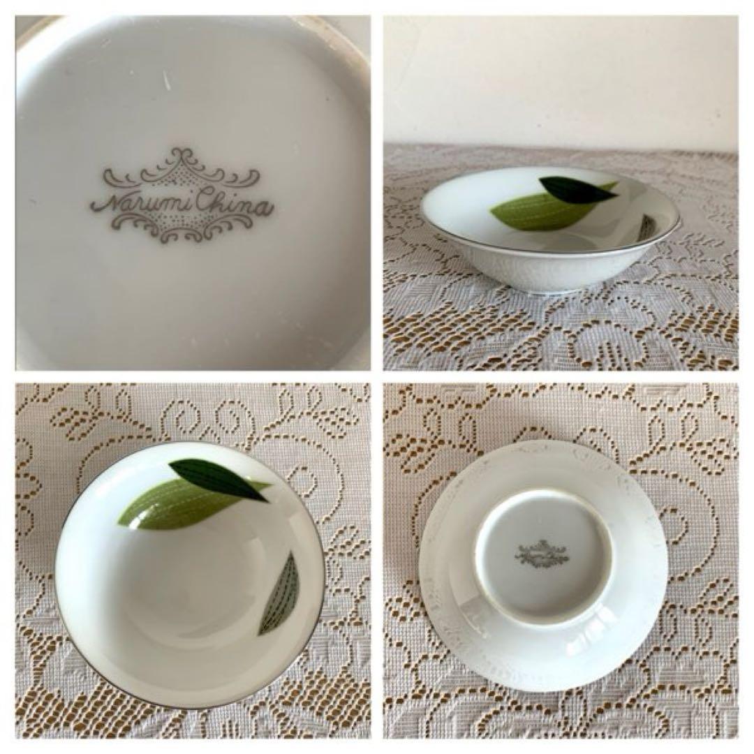 レトロ Narumi China 6点 葉っぱ柄 ナチュラル