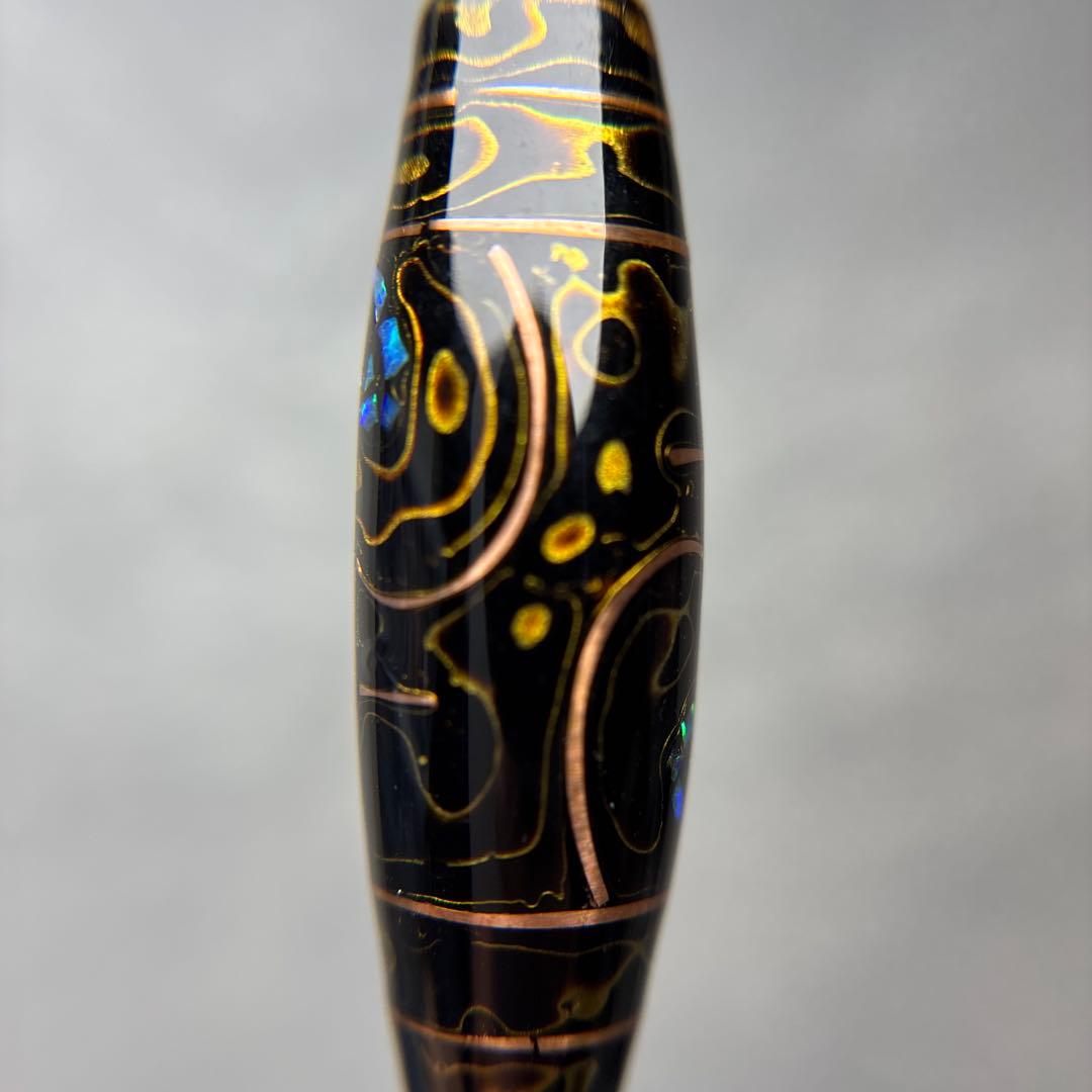 オパール螺鈿銅線宝瓶天珠　2-157