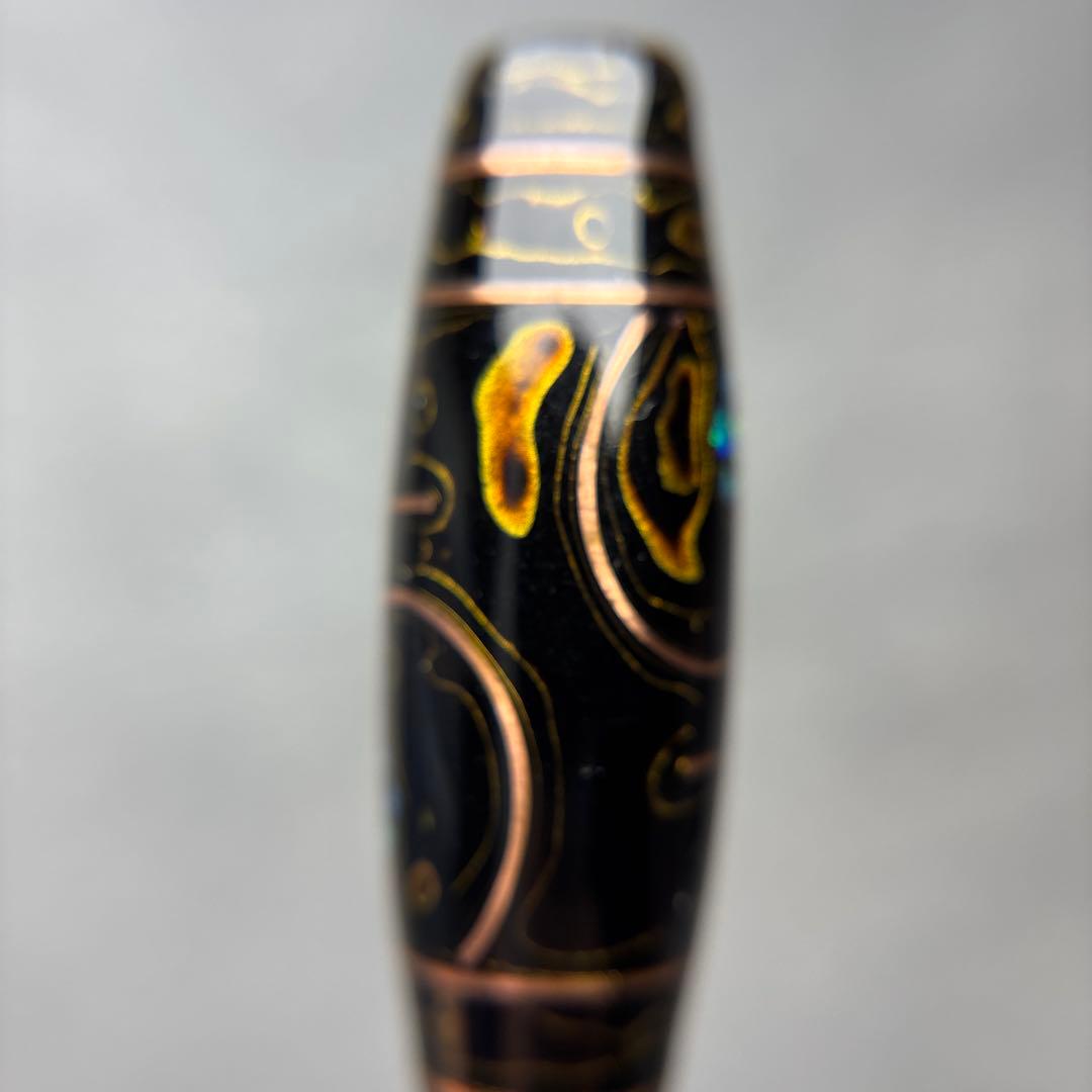 オパール螺鈿銅線宝瓶天珠　2-157