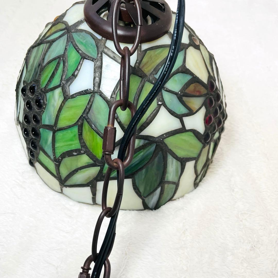 ステンドグラス ペンダントライト 葡萄　吊り下げ　　ティファニー　アンティーク①
