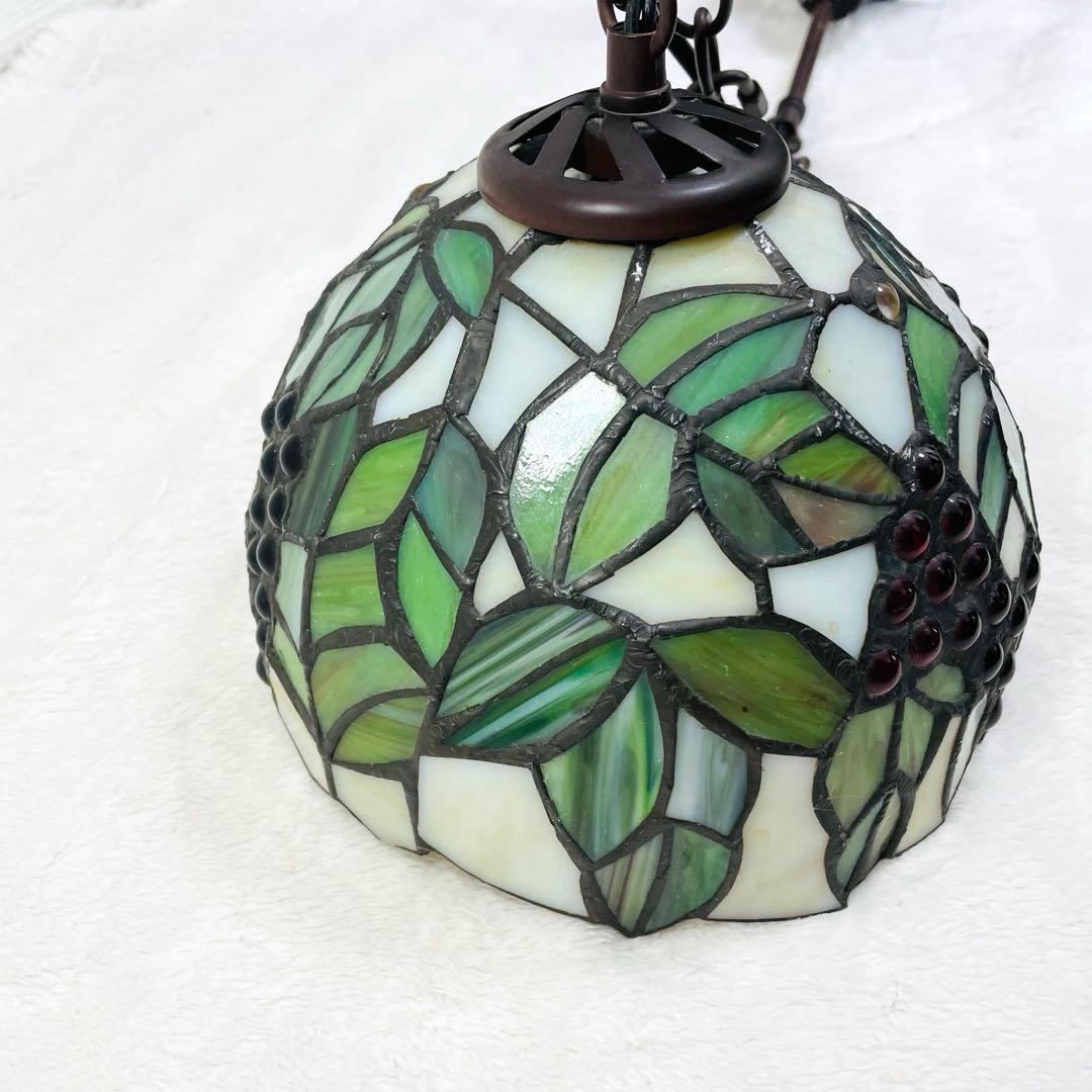 ステンドグラス ペンダントライト 葡萄　吊り下げ　　ティファニー　アンティーク①